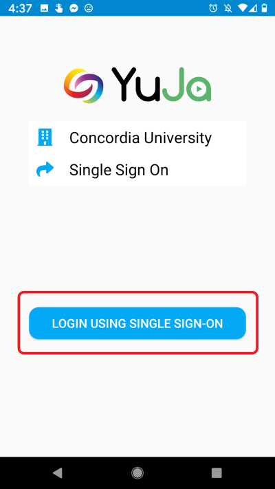 Tap login using the single sign-on.