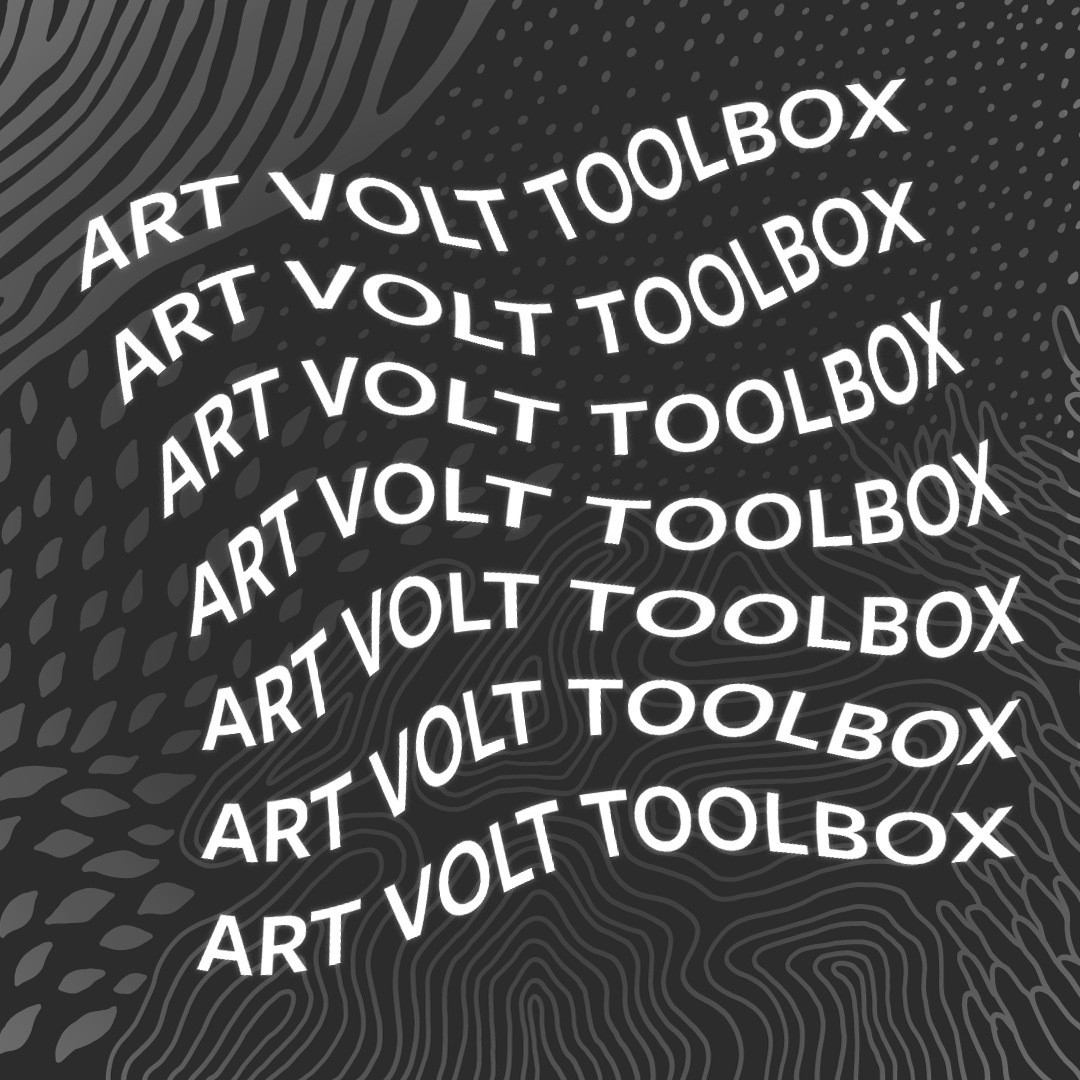 The words "Art Volt Toolbox" repeated in a wave shape.