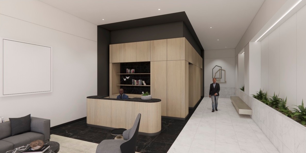3D layout of the space at Tour Fides
