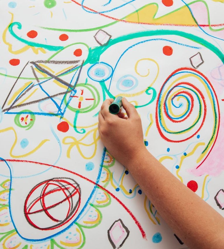 Art therapy Drawing with colors