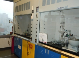 Fume hoods with rotary evaporator