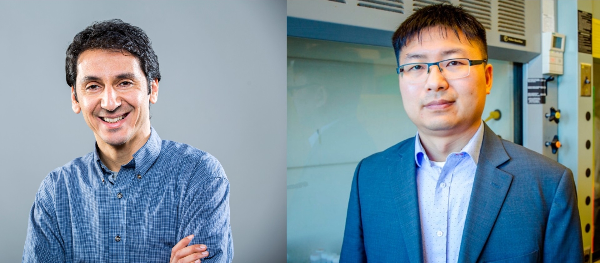 Portraits of Lyes Kadem (left) and Chunjiang An (right)