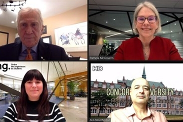 Group photo of people on their cameras during a video call