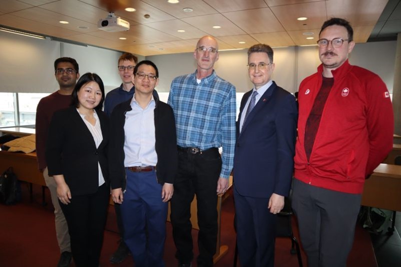 Group photo of people in an office