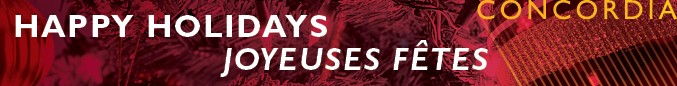 Concordia branded holiday banner