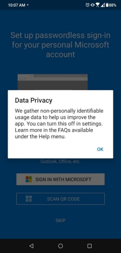 data privacy notification