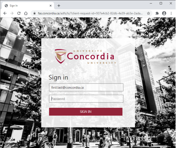 Concordia sign in