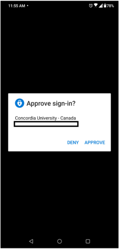 approve sign-in