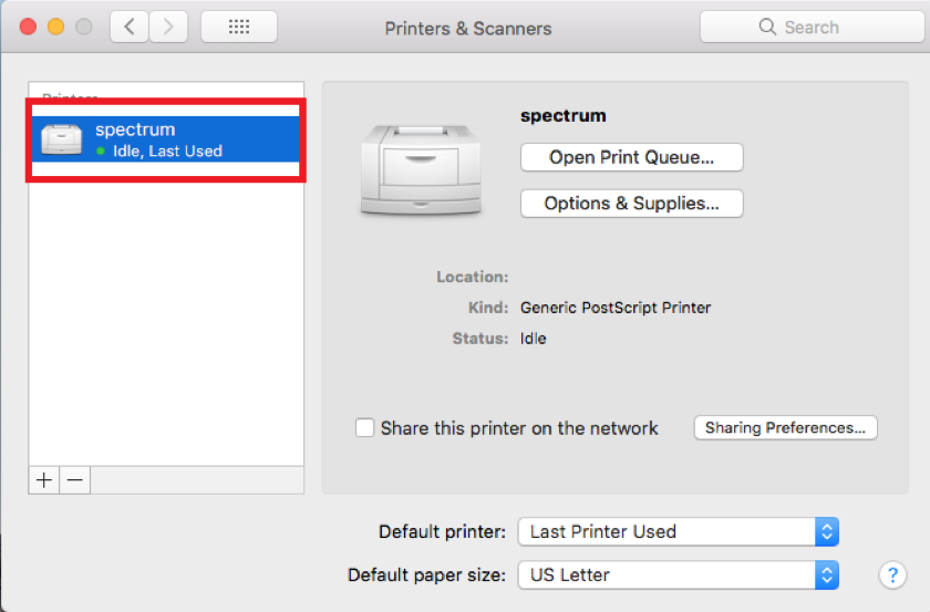 the Printer is listed the Printer is listed