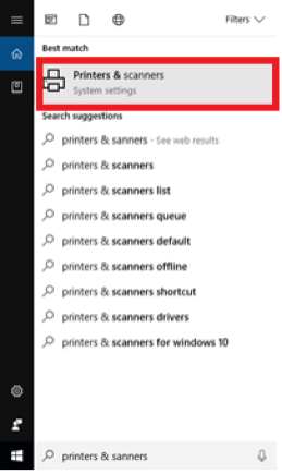 search for Printers and scanners and then select it