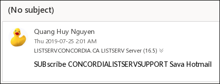 Screen capture of email body Screen capture of email body