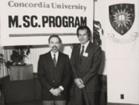 Launch of new MSc Program, Dean Appelbaum and Juan Segovia, October 1989