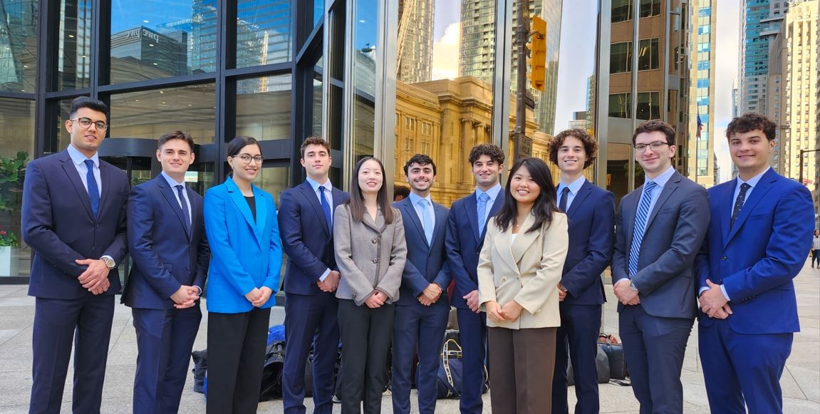 KWPMP students in front of RBC Tower in Toronto following their tour of the trading floor