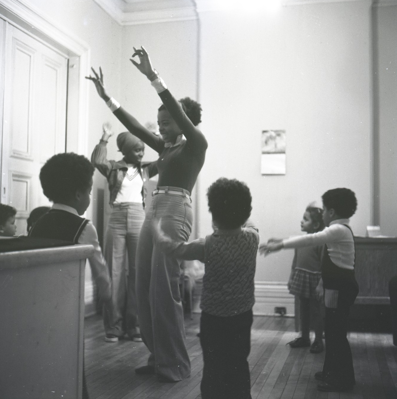 Children dancing with instructors