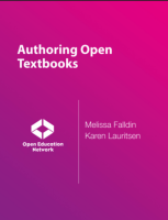 Book cover to authoring open textbooks