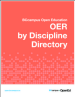 Book cover to BCcampus Open Education's OER by Discipline Directory