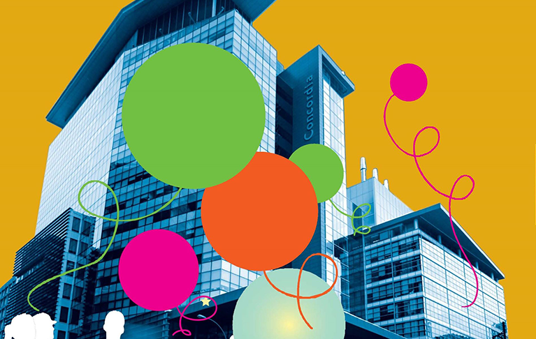 Graphic design of city buildings