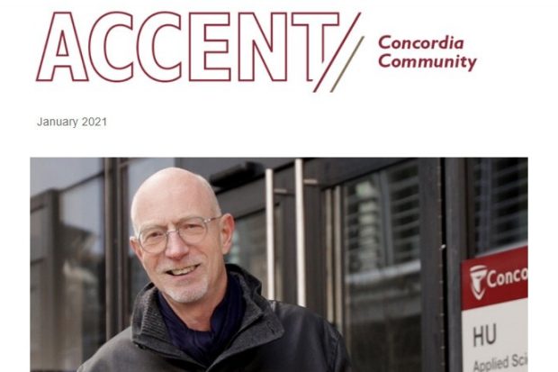 Screencap of Accent e-newsletter