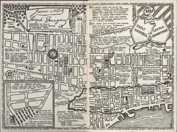 Map Depicting Early Montreal with Loyola Downtown