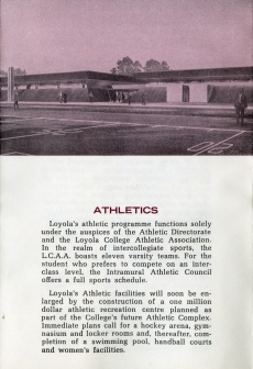 Brochure advertising the Athletics Complex in 1964