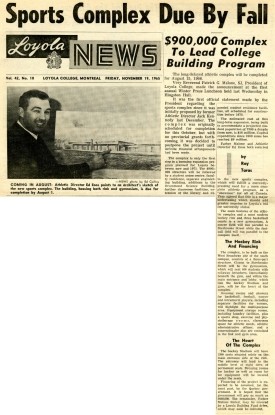 News article clipping about the Sport Complex being ready by Fall