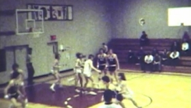 Thumbnail of a basketball game between Loyola College and Sir George Williams University in 1972