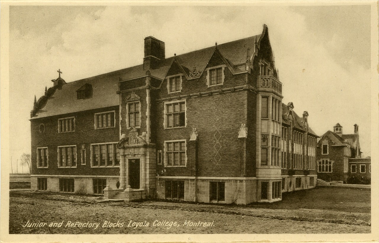 Old image of the Junior and Refectory Blocks on Loyola College