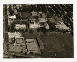 Aerial photo of Loyola campus from 1997
