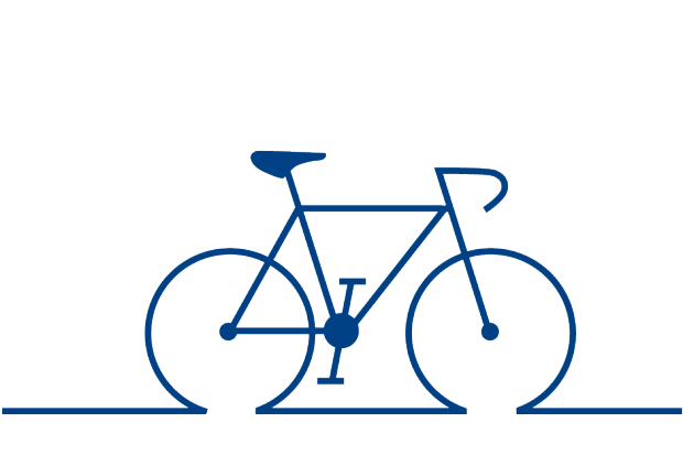 Une bicyclette bleue sur fond noir, mettant en valeur son design élégant et ses couleurs contrastées.