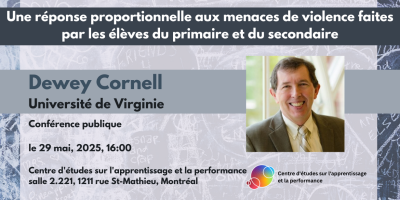 Affiche de l'événement avec Dewey Cornell