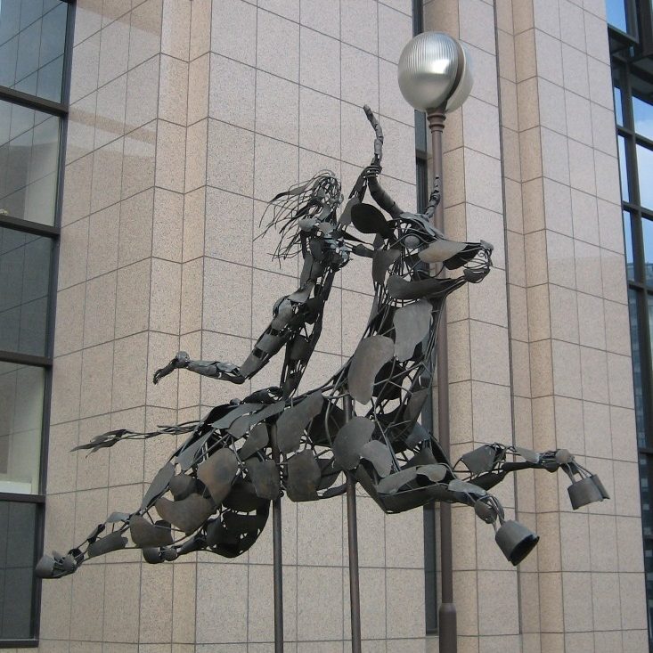 Statue of Europa outside Council building in Brussels