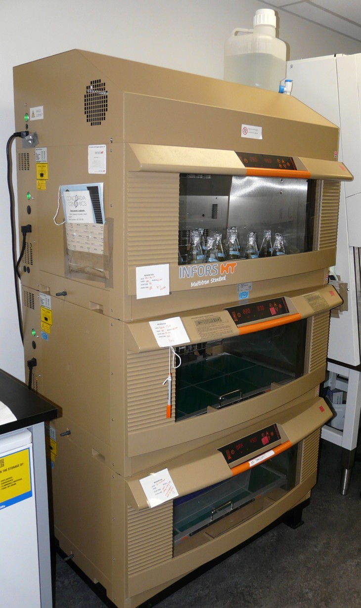 Shaker incubator in culture room