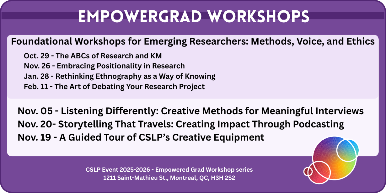 Banner for the EmpowerGrad workshops
