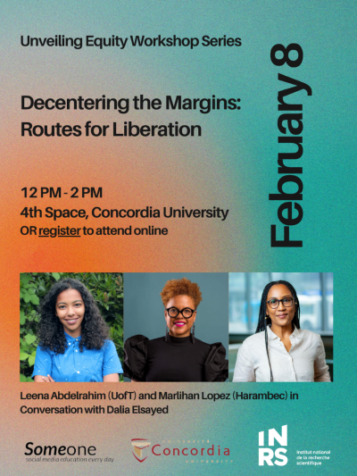 Poster for Decentering the margins: Routes for liberation