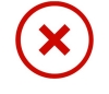 Red x in a red circle symbolizing a Closed course status 