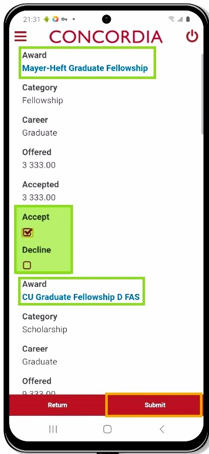Confirm Submission Confirm Submission