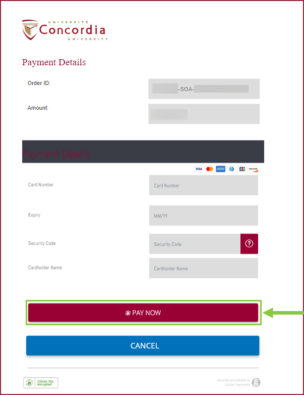 Allow payment window Allow payment window