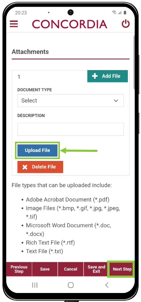 Upload file Upload file