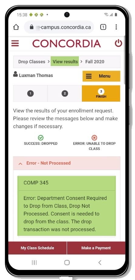 View results - error View results - error