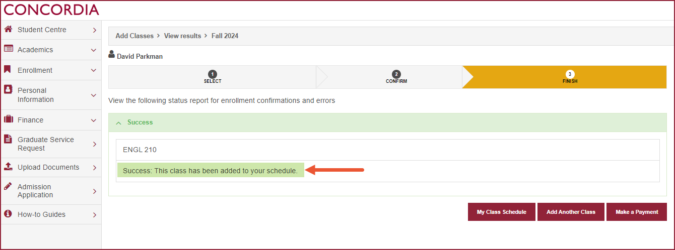 A desktop device screen grab showing how to enroll in a course.