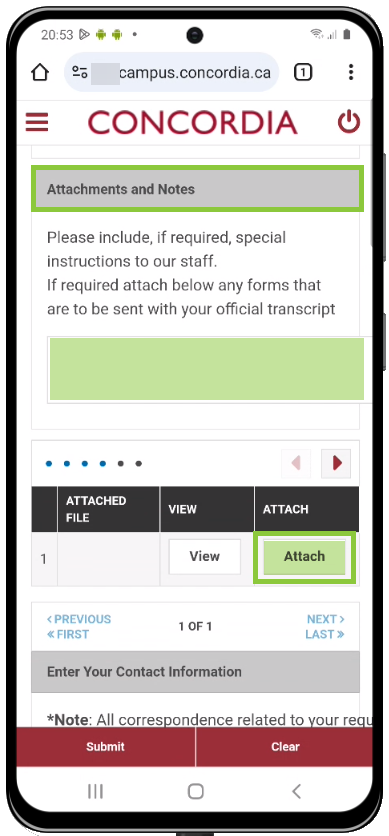 Attachments and notes