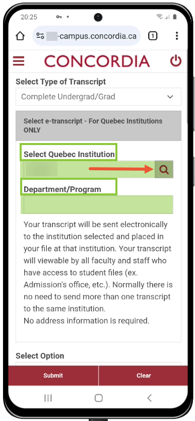 Quebec institution Quebec institution