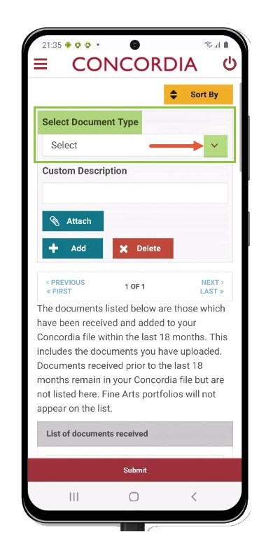 Select Document Type Select Document Type