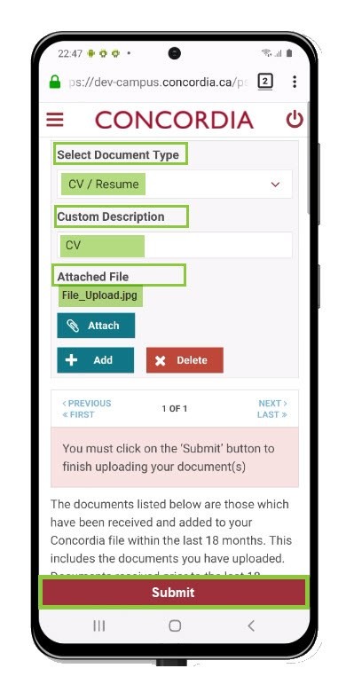 Select Submit Select Submit