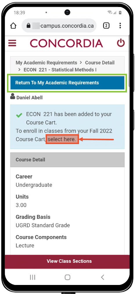 Return to Academic Requirements Return to Academic Requirements