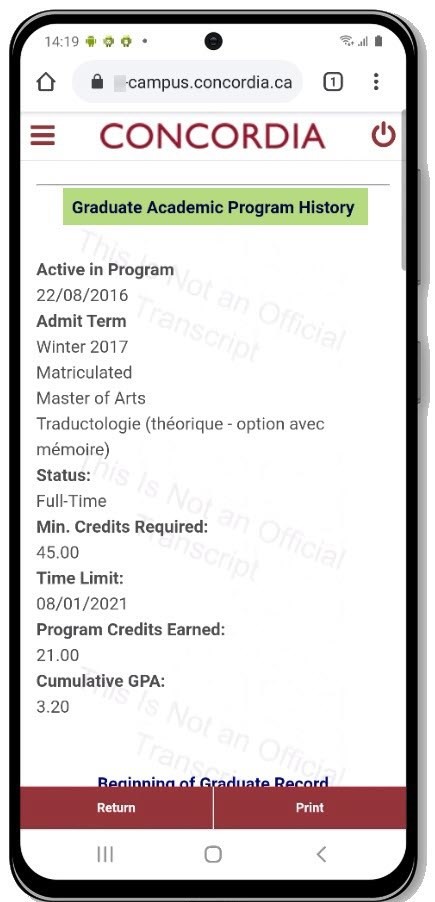 Academic Program History Academic Program History