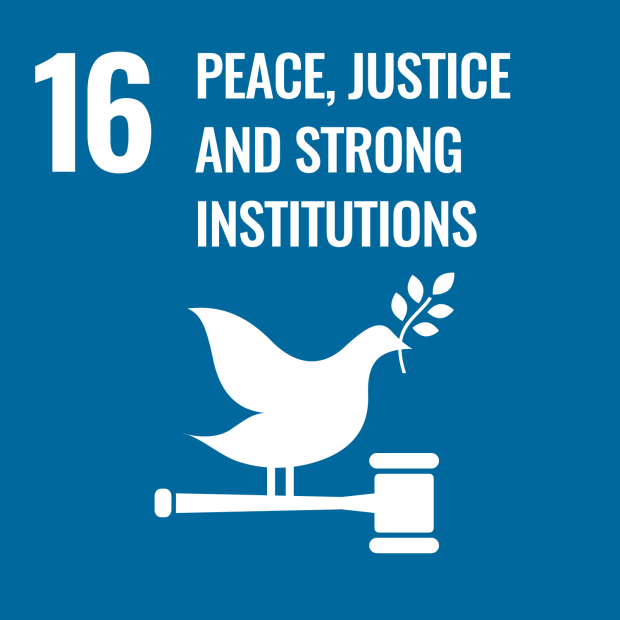 UN Sustainable Development Goal number 16: Peace, justice and strong institutions