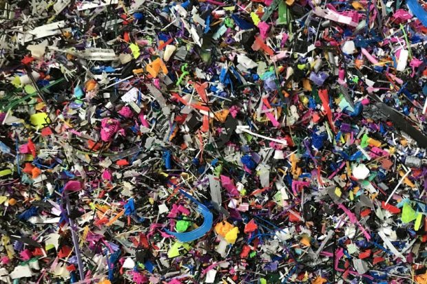Pile of multi-colored plastic garbage