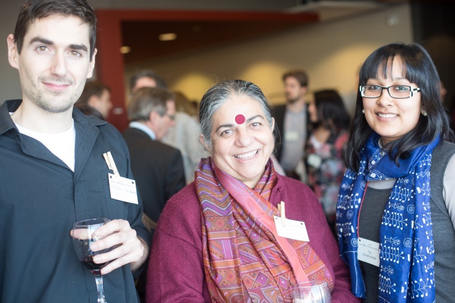 Vandana Shiva (centre), special guest at the 2015 Sustainability Champions Award Gala