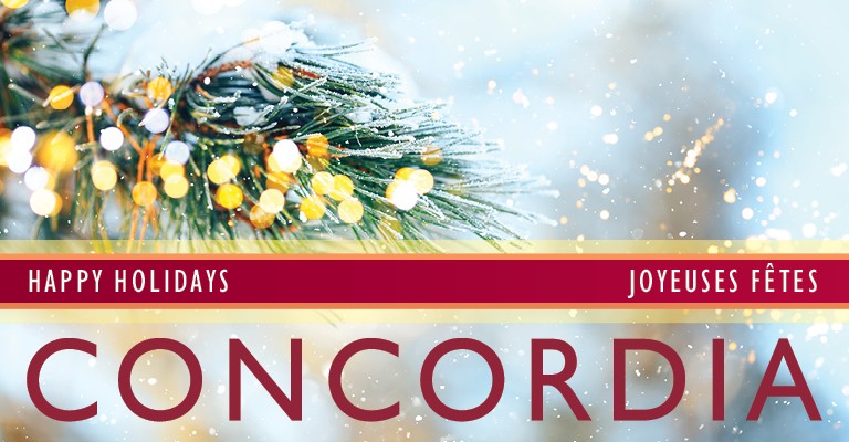 Christmas tree outdoor with snow, lights bokeh around, and snow falling, Christmas atmosphere.
